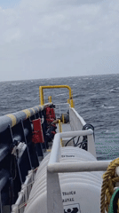 Boat navigates choppy waters near Randaberg, Norway