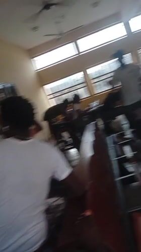 Inside a Nigerian classroom and its surrounding campus grounds