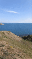 Coastal hills and seascape documented near Ordzhonikidze, Ukraine
