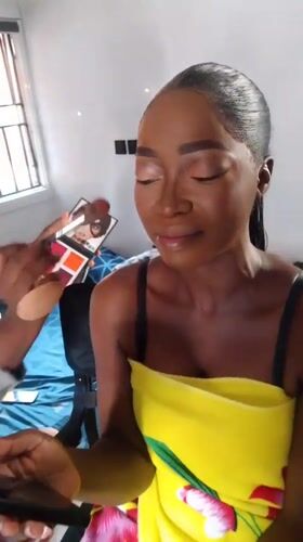 Makeup session captured in Kubwa, Nigeria morning routine