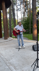 Musicians perform outdoor concert in Protvino park