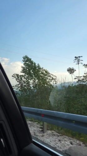 Driver records scenic mountain journey in Montenegro