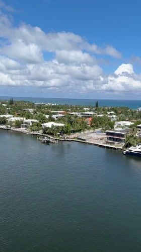 Panoramic waterfront views captured in Aventura residential area