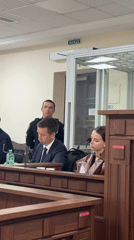 Court hearing in session in Kyiv, Ukraine