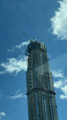 Construction crane spotted on Moscow skyscraper project