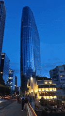 The Shard at dusk, London skyline in late summer light