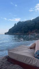Lazy afternoon on the Adriatic at Budva's Mogren Beach