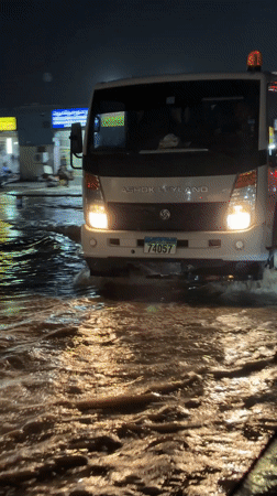 Street flooding hits commercial district in Sharjah, UAE