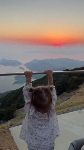 Sunset evening along the Fethiye waterfront and rooftops