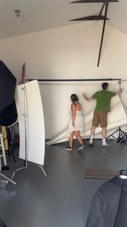 Photography session setup observed in Los Angeles studio