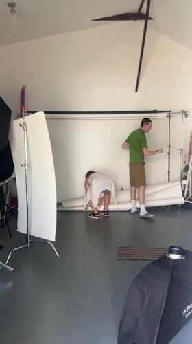 Photography session setup observed in Los Angeles studio