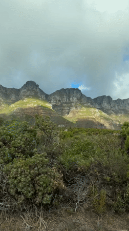 Hout Bay's dramatic mountain landscape captured on April afternoon