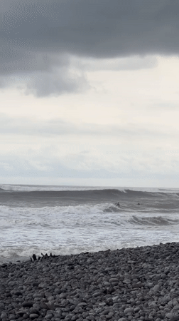 Overcast evening scenes captured around El Tunco surf town