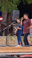 Band performs live at outdoor coffee venue in Lhokseumawe
