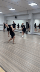 Young dancers practice contemporary routine in Votkinsk studio
