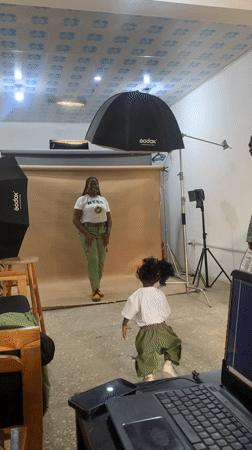 Morning scenes from Nigerian town include photo studio, streets