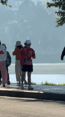 Morning lakeside activity captured in Da Lat, Vietnam