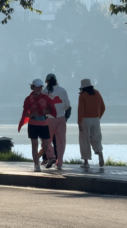 Morning lakeside activity captured in Da Lat, Vietnam