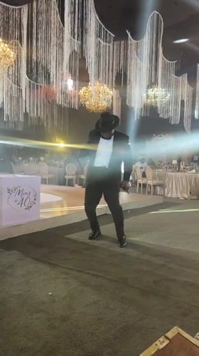 Fire performance and dancing at a 40th birthday event in Abuja
