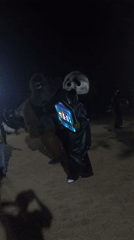 Costumed performers spotted in nighttime gathering in Jos, Nigeria