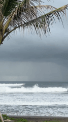 Overcast evening captured on North Kuta coastline