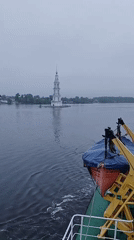 Kalyazin Bell Tower documented standing in Russian waters