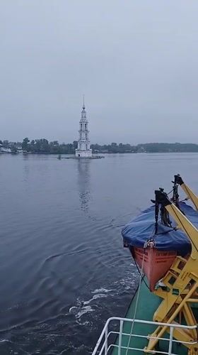 Kalyazin Bell Tower documented standing in Russian waters