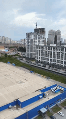 Aerial look at a Novosibirsk retail and logistics complex