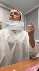 Medical worker documented during break at Saint Petersburg facility
