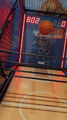 Basketball arcade game score captured in Khimki