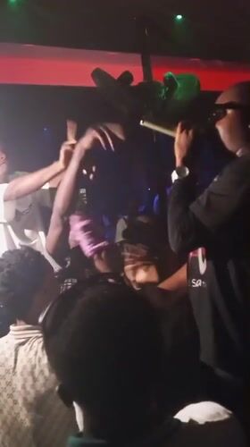 Nightclub performance with rapper and drums captured in Lokoja