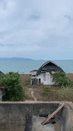 Abandoned resort complex documented on Thai tropical island