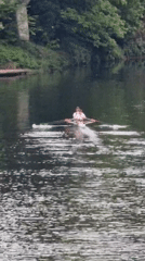 Solo rower spotted on calm Durham waters