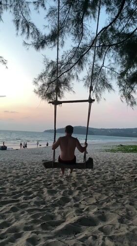Routine beach life documented in Choeng Thale, Thailand