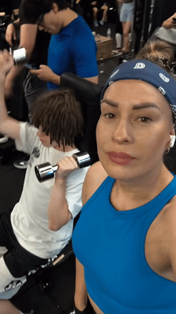 Gym selfies and a café moment in midday Almaty
