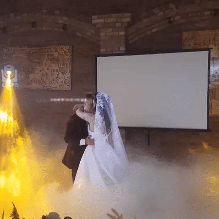 Wedding reception dancing and celebrations in rural Belarus