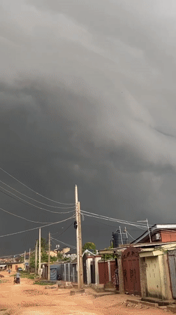 Dark overcast skies blanket Egan neighborhood, Nigeria