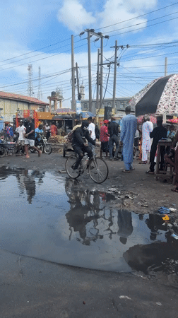 Morning street life documented in Lekki Nigeria