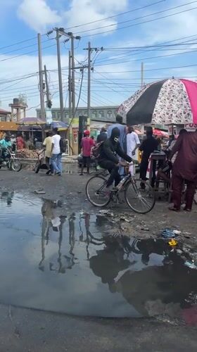 Morning street life documented in Lekki Nigeria