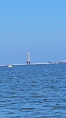 Busy coastal waters off Denpasar on a clear Bali morning