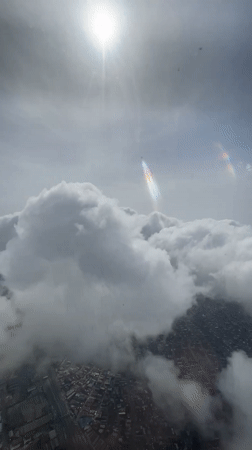 Aerial footage captures sunny morning cloudscape over Alaiyabiagba, Nigeria