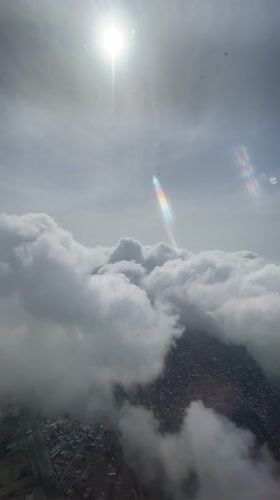 Aerial footage captures sunny morning cloudscape over Alaiyabiagba, Nigeria