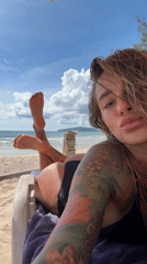 Beach lounging session in Choeng Thale, Thailand