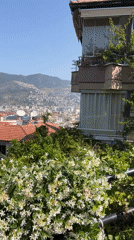 Morning city view captured from elevated position in Alanya