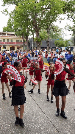 Street performers in colorful costumes draw crowds in Tinaquillo