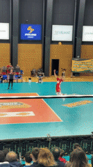 Volleyball match observed at Sofia arena
