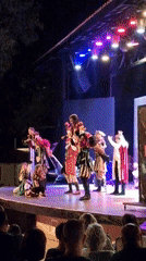 Medieval costume theatre performance staged in Kemer, Turkey