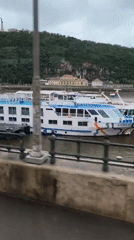 River cruise ship FIDELIO docked in Budapest riverside