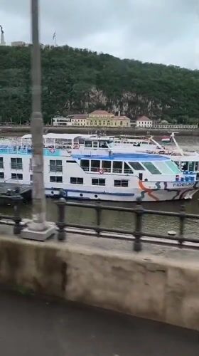 River cruise ship FIDELIO docked in Budapest riverside