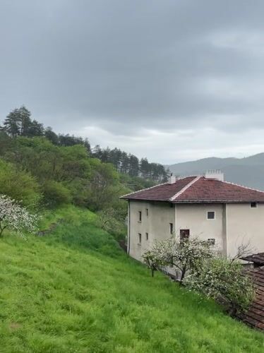 Overcast day documented in mountain town Zlatograd, Bulgaria